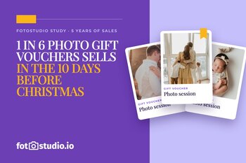 Photography gift vouchers: 1 in 6 sells in the 10 days before Christmas