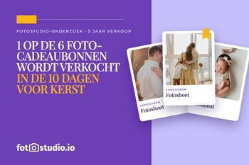 Cadeaubonnen voor een fotoshoot: 1 op de 6 wordt verkocht in de 10 dagen voor kerst